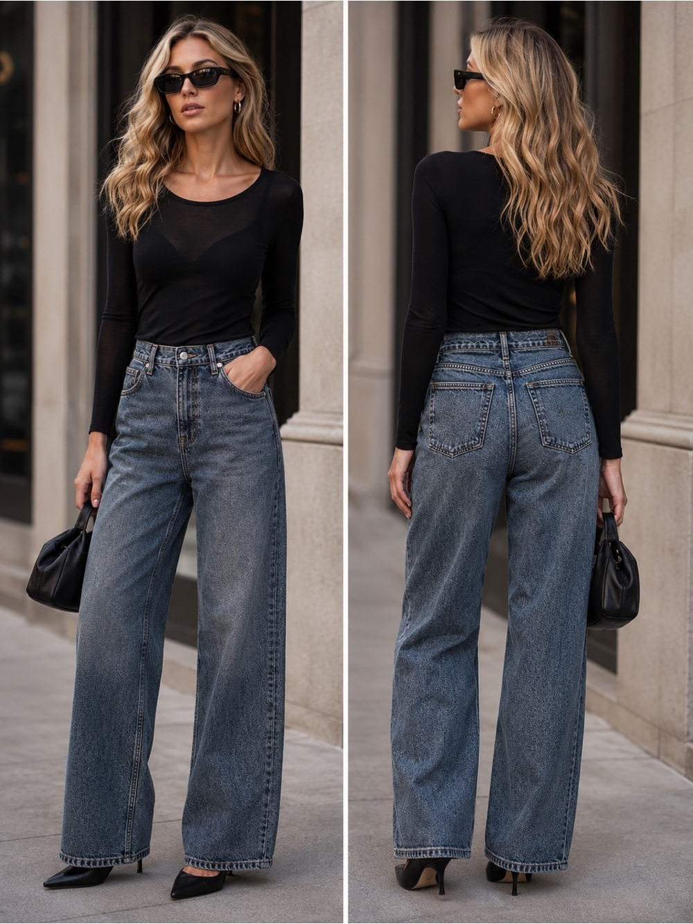 H&M Wide-Leg Jeans – Size US 8 / EUR 40
